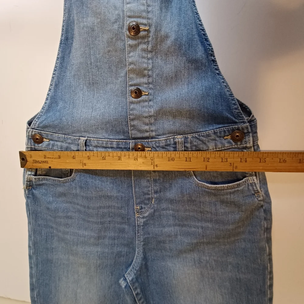 Oshkosh B'Gosh Girls Vestbak Button Front Denim Overalls Sz 12